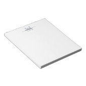 Bloc-note Classy Moderne Script Monogramme gris noir (Incliné)