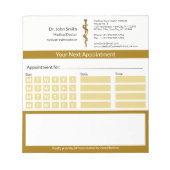 Bloc-note Classy Rod of Asclepius Gold Rendez-vous Médicale (Devant)