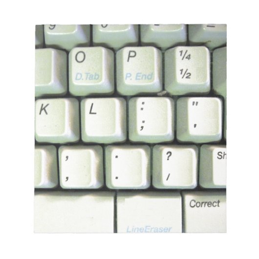 Bloc-note Clavier de machine à écrire (Devant)