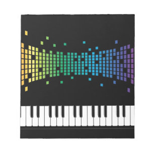 Bloc-note Clavier instrumental piano de musique multicolore
