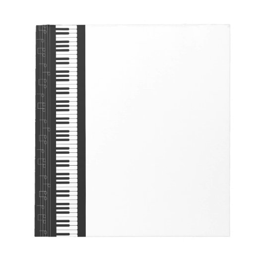 Bloc-note Clavier pour piano (Devant)