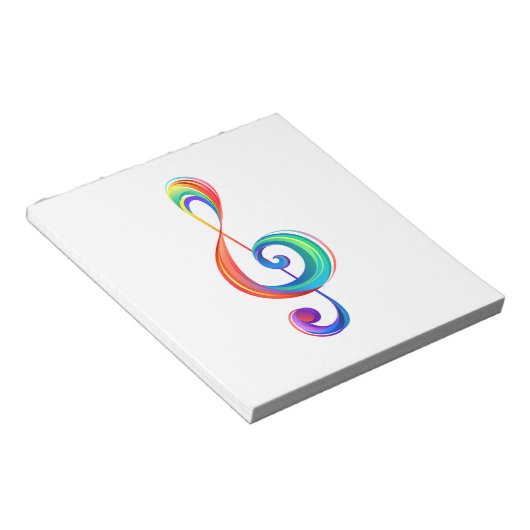 Bloc-note Clé arc-en-ciel (Incliné)