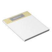 Bloc-note Clé grecque jaune et gris Motif (Incliné)