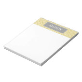 Bloc-note Clé grecque jaune et gris Motif (Tourné)