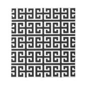 Bloc-note clé noire blanche grecque (Devant)