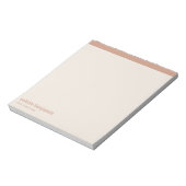 Bloc-note Clean Minimalist Antique Orange & Pale Peach (Tourné)