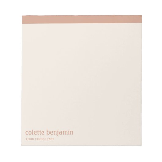 Bloc-note Clean Minimalist Antique Orange & Pale Peach (Devant)