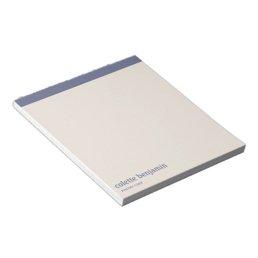 Bloc-note Clean Minimalist Blue-Grey & Pale Peach (Incliné)
