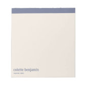 Bloc-note Clean Minimalist Blue-Grey & Pale Peach (Devant)