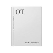 Bloc-note Clean Minimalist Custom OT Occupational Therapy (Tourné)