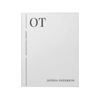 Bloc-note Clean Minimalist Custom OT Occupational Therapy