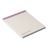Bloc-note Clean Minimalist Lavender Purple & Pale Peach (Incliné)