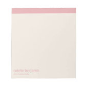 Bloc-note Clean Minimalist Pastel Pink & Pale Peach (Devant)