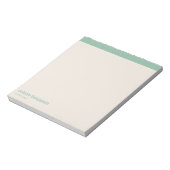Bloc-note Clean Minimalist Turquoise-Green & Pale Peach (Tourné)