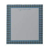 Bloc-note Clergy Original Scottish Tartan  (Devant)