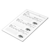 Bloc-note Client Lash, Client Lash Extensions (Incliné)