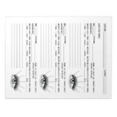 Bloc-note Client Lash, Client Lash Extensions (Devant)
