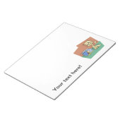 Bloc-note Clipart de cuvette de chat et de poissons (Incliné)