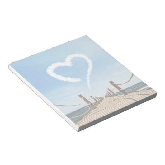 Bloc-note Cloud en forme de coeur sans fin (Incliné)
