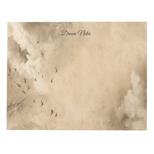 Bloc-note Clouds Birds Feathers Pastel Sky Collage (Devant)