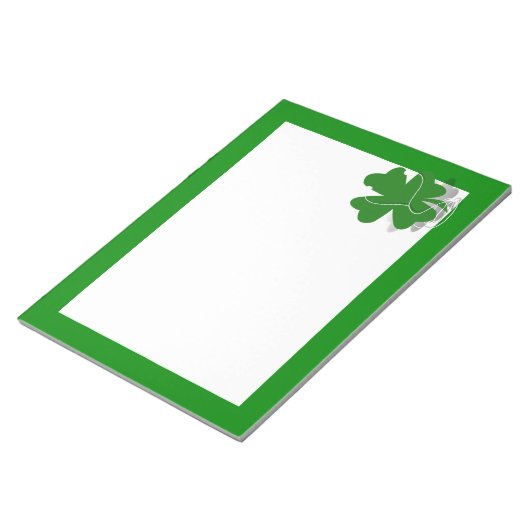 Bloc-note Clover de la fête de la Saint-Patrick (Incliné)