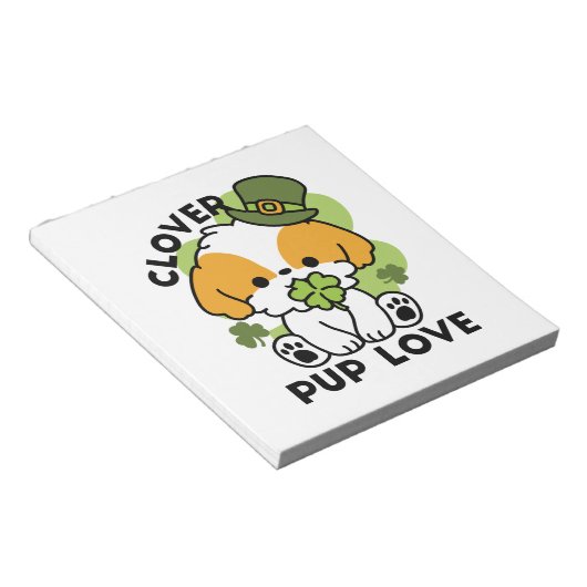 Bloc-note Clover Pup Love - St. Patrick's Day Chien Design (Incliné)