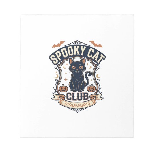 Bloc-note Club de chat effrayant Chat Halloween Chat effraya (Devant)