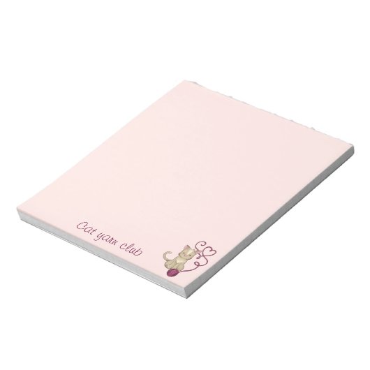 Bloc-note club de fils de chat (Tourné)