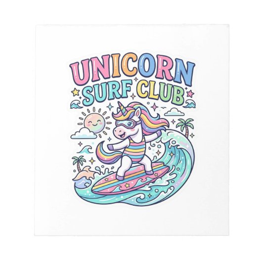 Bloc-note Club de surf Licorne (Devant)