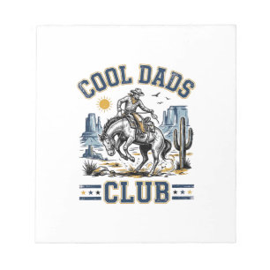 Bloc-note Club des papas cools design de chemise Western Cow