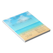 Bloc-note Coastal Vacation Property Receipt Pad (Incliné)