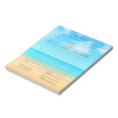 Bloc-note Coastal Vacation Property Receipt Pad (Tourné)