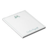 Bloc-note Coastal Watercolor Crab Personalized (Incliné)