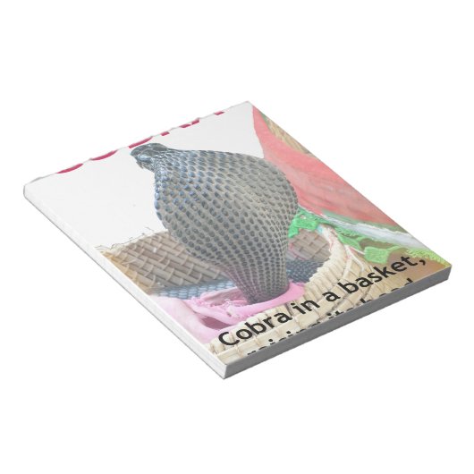 Bloc-note Cobra dans le panier Imprimer (Incliné)