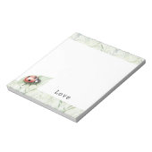 Bloc-note Coccinelle sur l'amour de feuille (Tourné)
