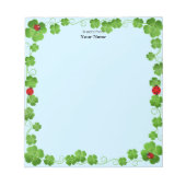 Bloc-note Coccinelles et trèfles à quatre feuilles Simple (Devant)