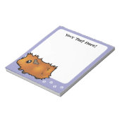 Bloc-note Cochon de Guinée caricature (gommage) (Tourné)