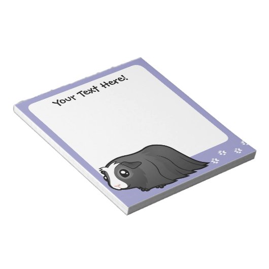 Bloc-note Cochon de Guinée (cheveux longs) (Incliné)