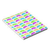 Bloc-note Cochons multicolores jaune vert pourpre bleu Notep (Incliné)