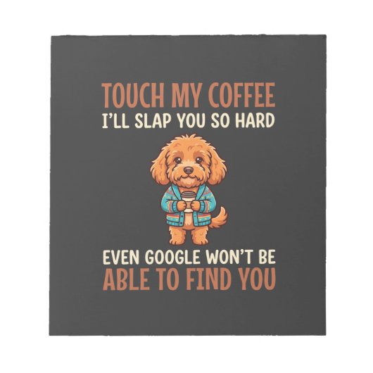 Bloc-note Cockapoo Amoureux de Café Drôle (Devant)