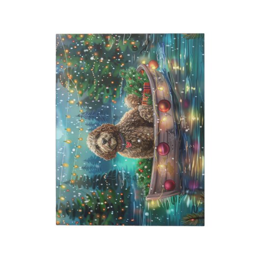 Bloc-note Cockapoo Christmas Festive Voyage (Tourné)