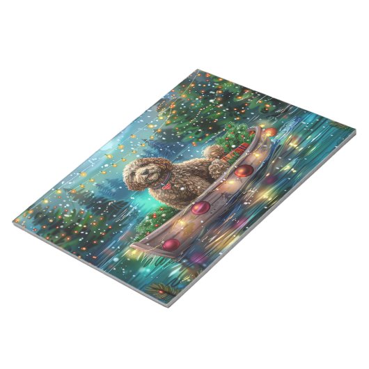 Bloc-note Cockapoo Christmas Festive Voyage (Incliné)