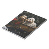 Bloc-note Cockapoo Traîneau enneigé Décor de Noël (Tourné)