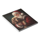 Bloc-note Cocker Spaniel avec le Père Noël Fête de Noël (Incliné)