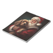 Bloc-note Cocker Spaniel avec le Père Noël Fête de Noël (Tourné)