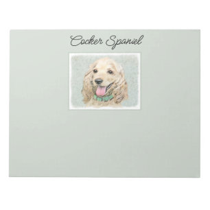 Bloc-note Cocker Spaniel Buff Peinture - Art Chien original