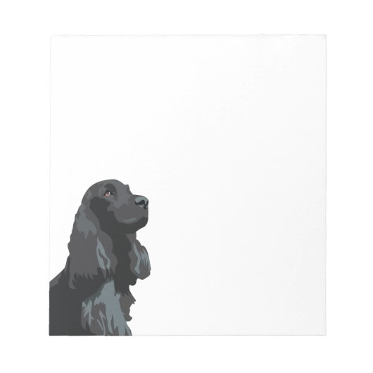 Bloc-note Cocker Spaniel - Noir - Modèles de race de base (Devant)