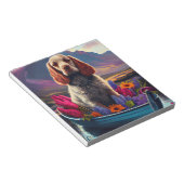 Bloc-note Cocker Spaniel sur une pagaie : une aventure Pitto (Incliné)
