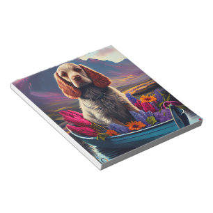 Bloc-note Cocker Spaniel sur une pagaie : une aventure Pitto