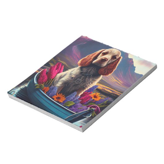 Bloc-note Cocker Spaniel sur une pagaie : une aventure Pitto (Tourné)